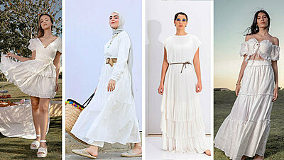 ١٠ فساتين باللون الأبيض من إبداع علامات تجارية مصرية نرشحها لك