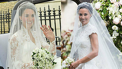 في ١١ صورة: مقارنة بين حفل زفاف بيبا ميدلتون وشقيقتها كيت ميدلتون