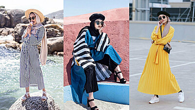 مدونة الموضة نبيلة كريم تعلمنا كيفية تنسيق القبعات المختلفة مع الحجاب
