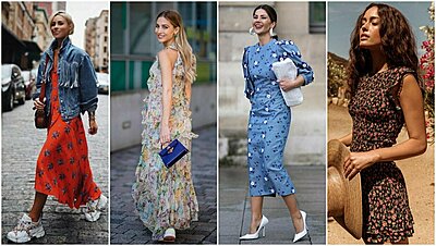 ستايل الجمعة: أفكار متنوعة لارتداء الفساتين بنقوش الزهور