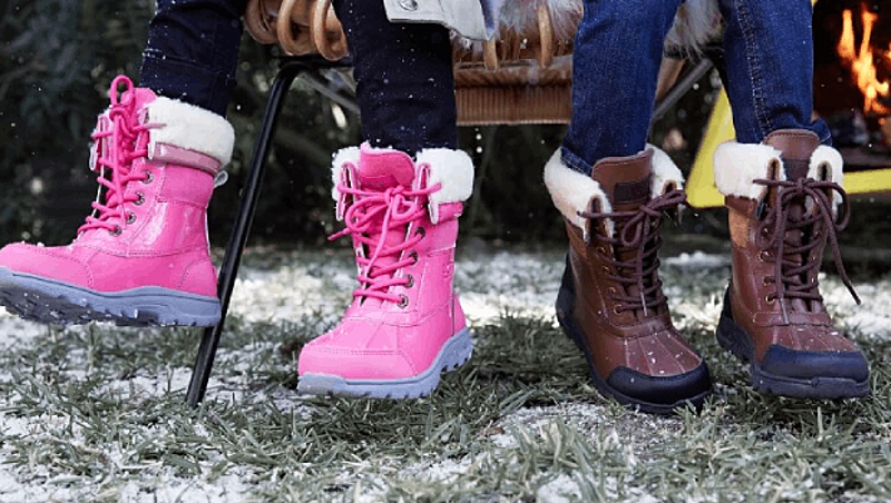 Girls Pink White Black Polka Dot Warm Winter Boots Trendy Cute 11 13 1 2 3 NEW 