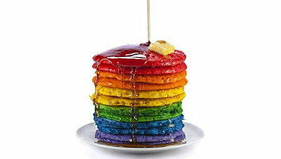 The Pancake Series: Rainbow Colored Pancakes