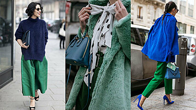Yes! You Can Wear Green and Blue Together and Look Incredibly Chic