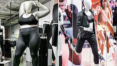 Nike Uses for the First Time a Curvy Mannequin in London