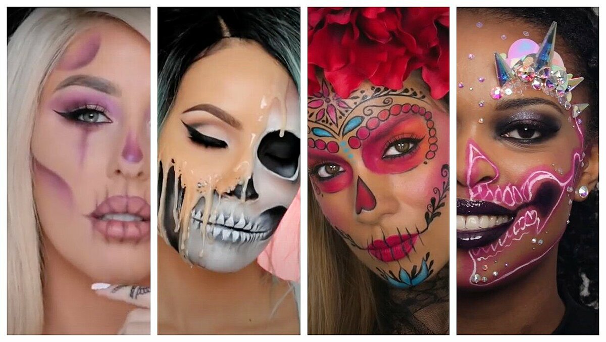 Easy And Fun Halloween Sugar Skull Make Up for Kids