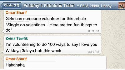 Fustany Discusses Valentine's Day on What's App