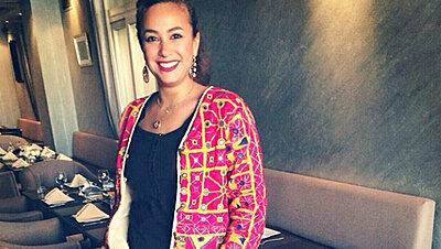 Hend Sabry Looks Gorgeous in a Colorful Mochi Jacket