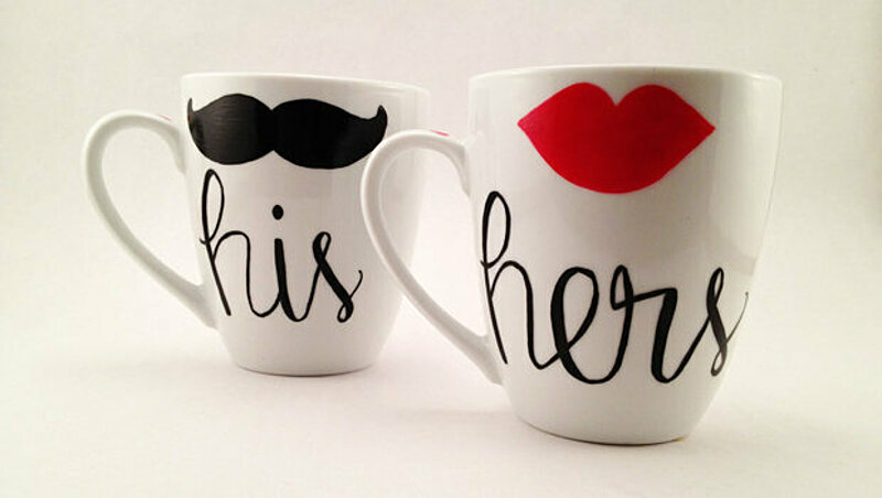 DIY His and Hers Mugs for Couples