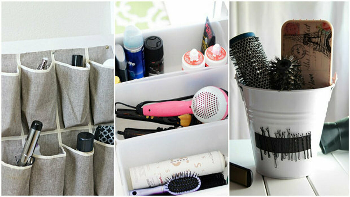 16 Clever Ways to Organize Hair Styling Tools