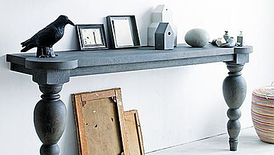 DIY: Turn Your Old Table Into a Cool Wall-Mounted Console