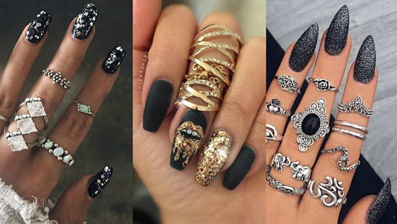 25 Photos to Show You That Black Nail Polish is Dark Yet Chic
