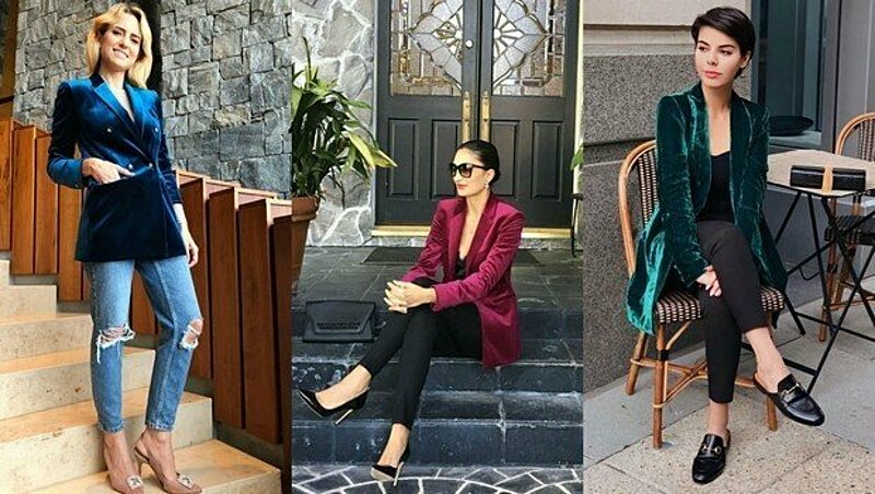 14 Bloggers' Outfits Proving Velvet Blazers to Be Winter's Latest Trend