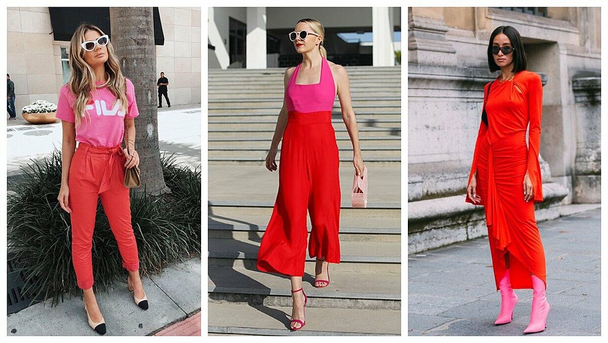 Daily Outfit Idea: Hot Color Block Combo To Try Now? Pink & Red