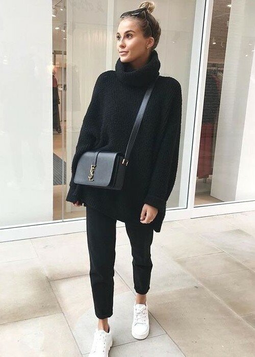 All black outfits for ladies outlet winter