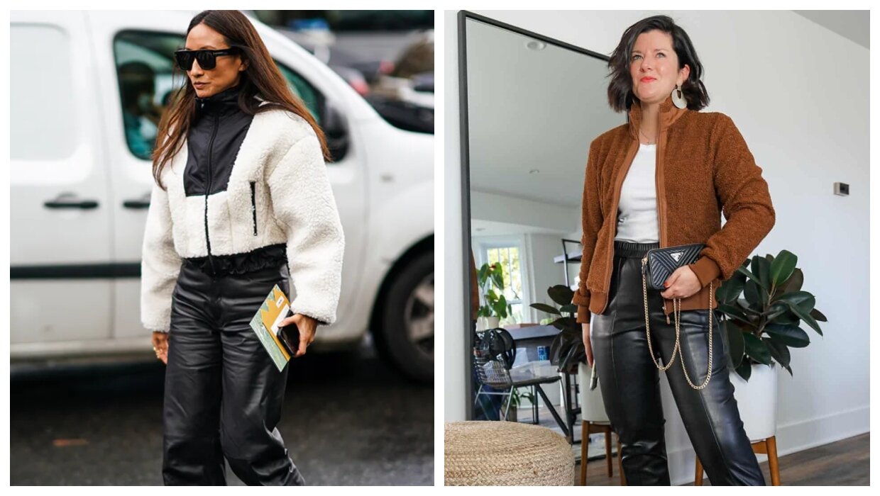 How to Style Cream Leather Pants