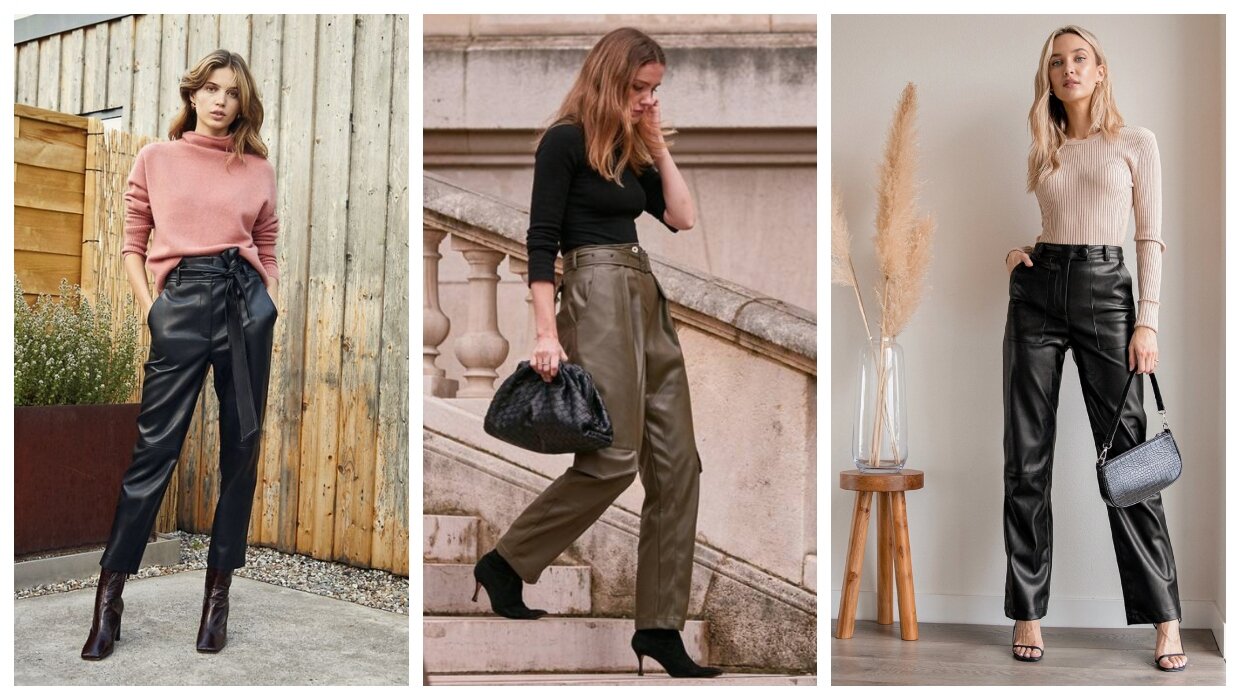 10 Chic Ways To Wear Faux Leather Pants This Winter