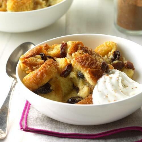 Raisin Date Bread Pudding recipe