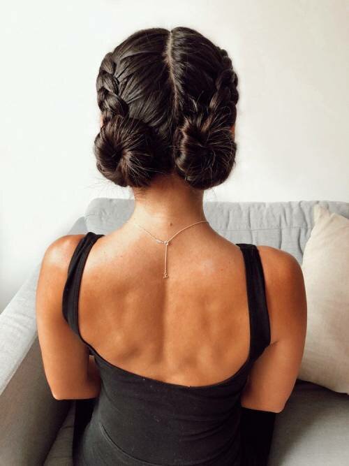double dutch buns hairstyle for the beach