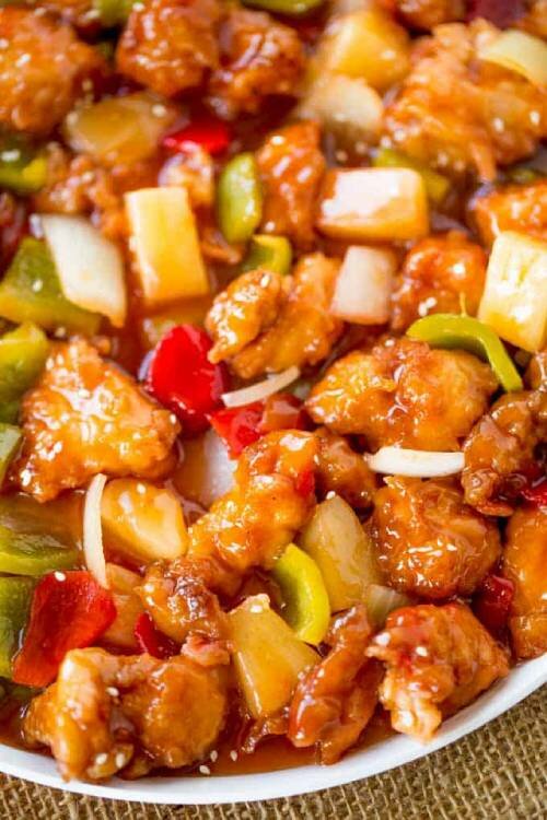 Pineapple sweet and sour chicken
