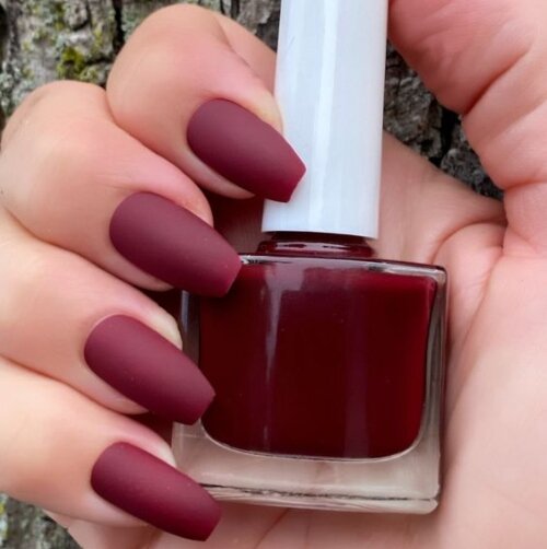 It wouldn't be September without matte burgundy nails…..and a hint of  crystals! ❤️🍂❤️🍂❤️🍂❤️🍂❤️🍂❤... | Instagram