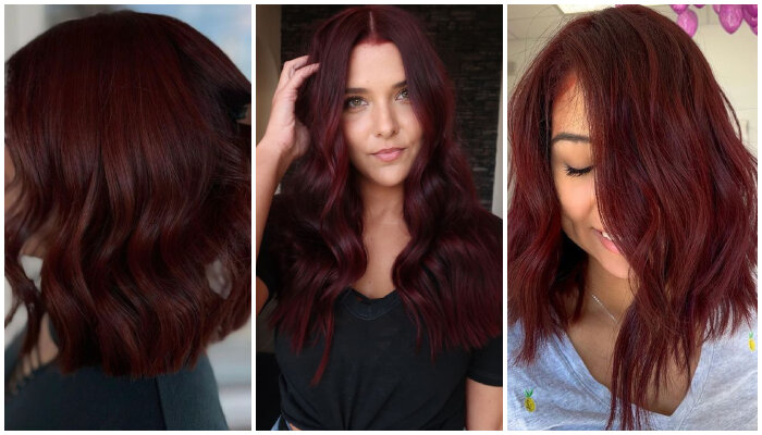 Maroon (Dark Red) Hair Dye Trend