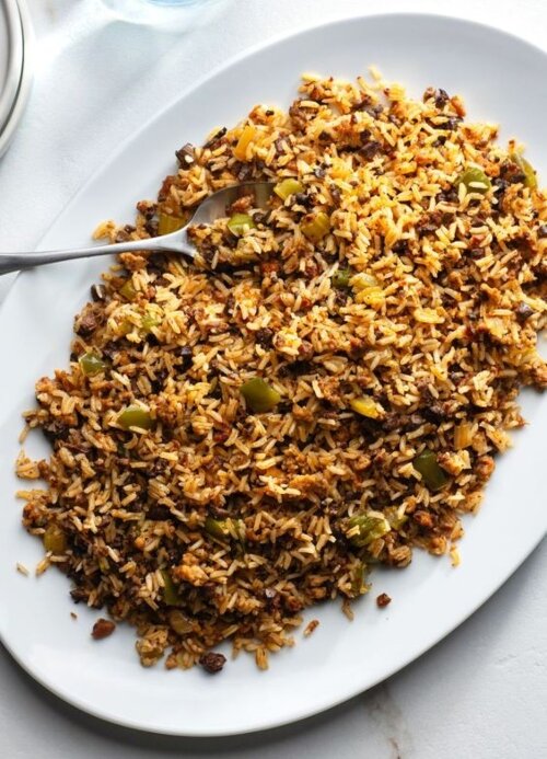 Rice with Chicken Livers, Nuts and Raisins Recipe