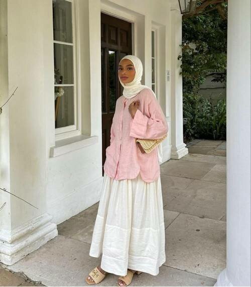 ramadan office modest outfit white