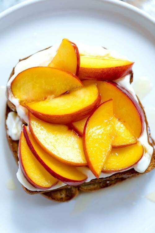 suhoor recipes with toast peaches