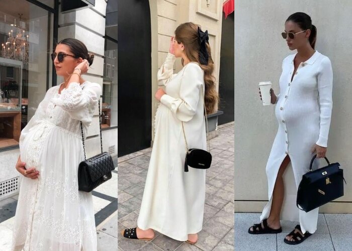 White Dresses for pregnant women