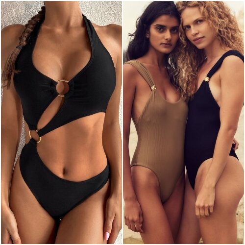 Swimwear with Metal Accessories