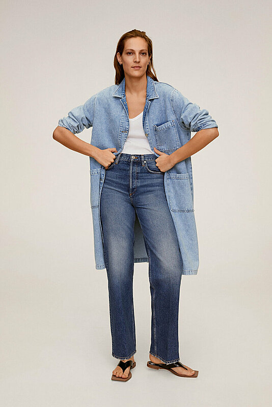 Here's How to Wear Denim Jackets With Your Maternity Outfits
