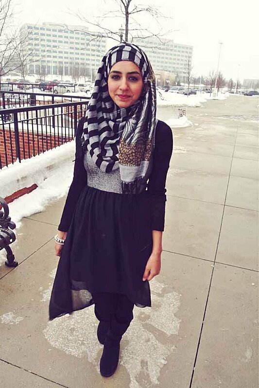 أفكار لارتداء الملابس المخططة والمقلمة مع الحجاب