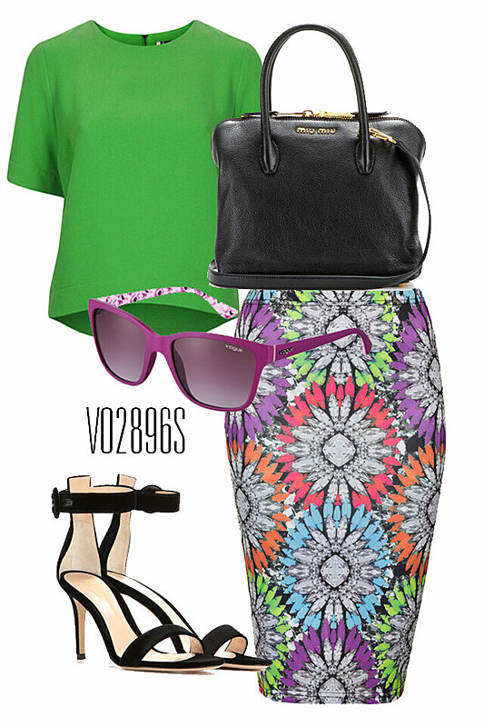 دليلك من Vogue Eyewear لتنسيق النظارة الشمسية الملونة مع ملابسك