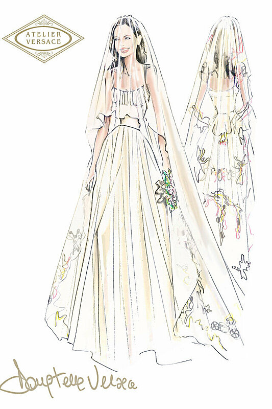 الصور الأولى لفستان زفاف أنجلينا جولي
