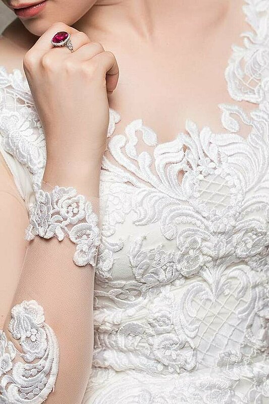 الأكمام التل هي الأجمل لفستان زفافك في 2018