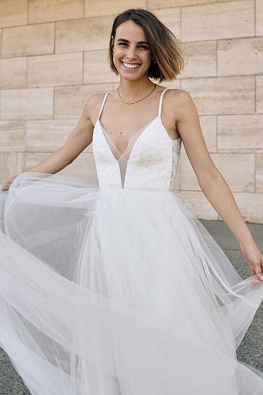 Simple but Gorgeous Wedding Dresses for at Home Ceremonies
