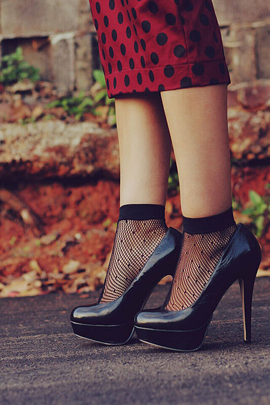 How to Nail the Socks with Heels Look