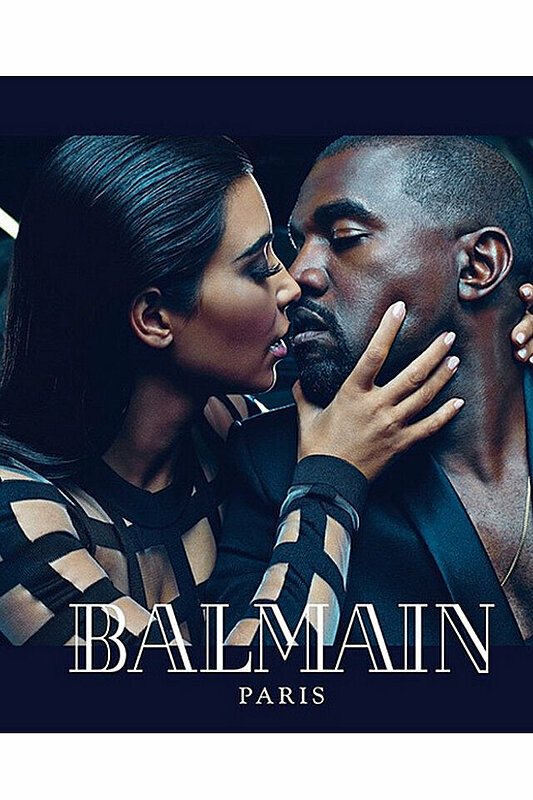 Kim Kardashian and Kanye West for Balmain's Spring 2015 Menswear Campaign