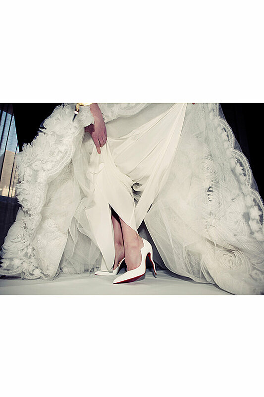 Christian Louboutin Partners Up with Three Designers at Bridal Fashion Week Spring 2016
