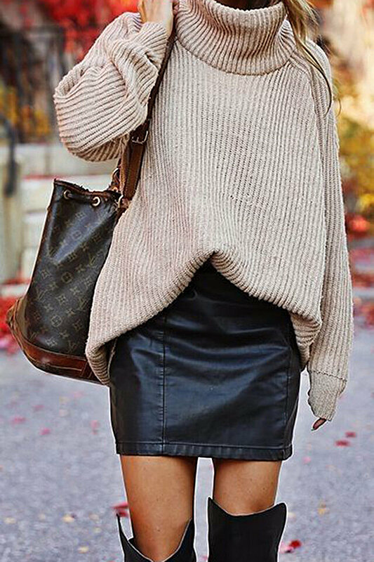 How to Wear Oversized Sweaters With Skirts: 7 Types of Skirts to Try