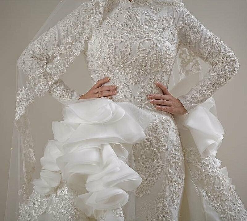 لن تحتاري في اختيار فستان زفاف مناسب لحجابك... هذه آخر صيحات 2019