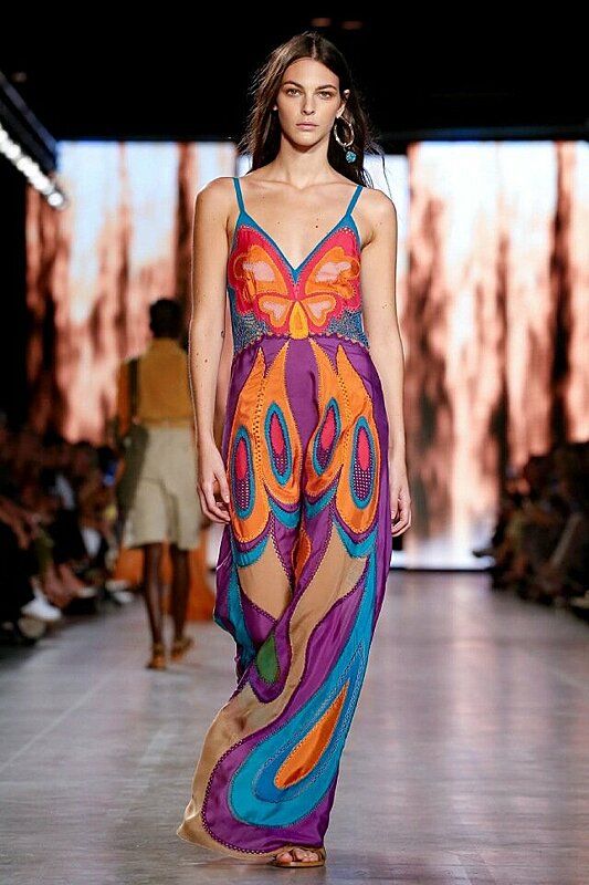 Tropical Prints and Bright Color Pairings Took over Milan Fashion Week