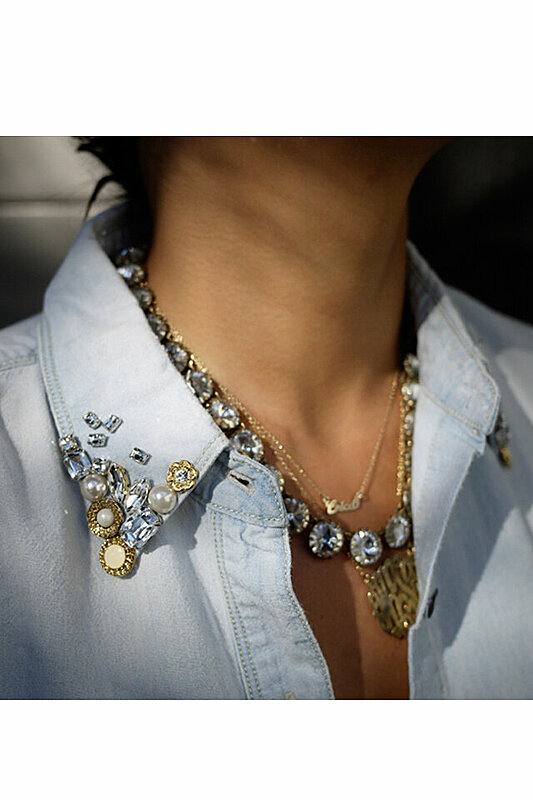 DIY Embellished Shirt With Earrings