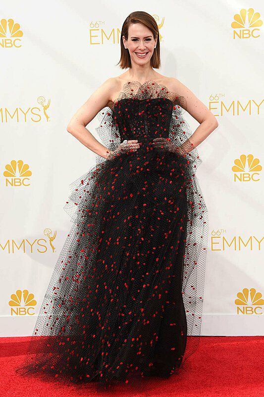 Celebrities in Red Dresses at the 2014 Emmys Red Carpet