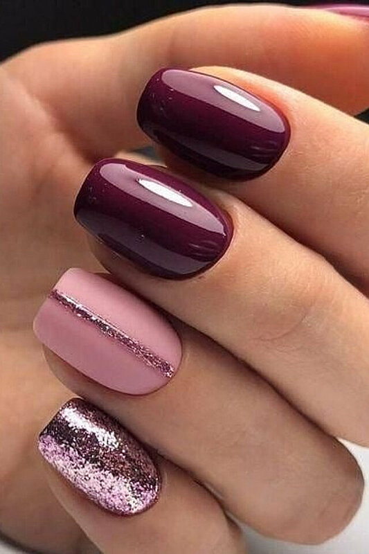 29 Burgundy Nails That You Will Fall In Love With | Burgundy nails, Burgundy  nail designs, Trendy nail art designs