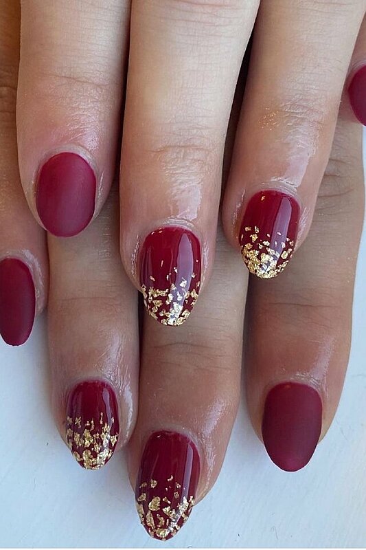 19 top Burgundy and Gold Nails Wedding ideas in 2024