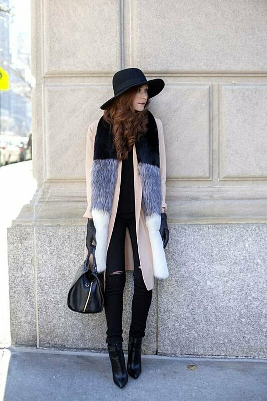15 Photos to Show You How to Wear Faux Fur Stoles