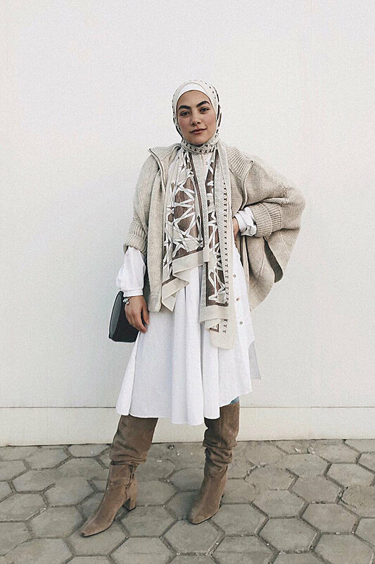 Friday Fashion Fits: How to Style a Monochrome Beige Hijab Outfit