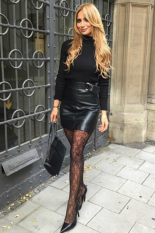 Friday Fashion Fits: How to Wear the Patterned Tights Trend in 2020