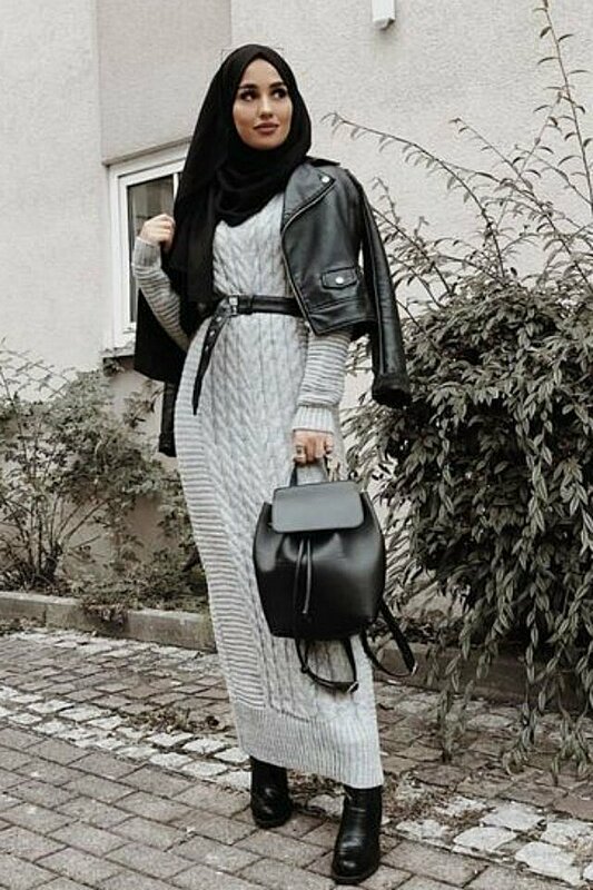 أفكار لارتداء الفستان الضيق مع الحجاب على طريقة مدوني الموضة